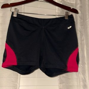 Champion C9 Fitted Athletic Shorts Black & Pink with back zipper pocket